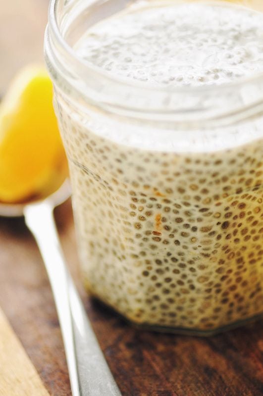  Creamy, Dreamy, Orange Delight Chia Seed Pudding (Gluten Free, Vegan) - Gluten Free, Vegan and full of protein, vitamin c and fiber. This delicious chia seed pudding tastes just like a creamsicle... the healthy version! | moonandspoonandyum.com #chia #chiaseeds #pudding #chiaseedpudding #glutenfree #vegan #Breakfast #brunch #healthy #easy #orange #creamsicle #orangesicle #dreamsicle #dessert 