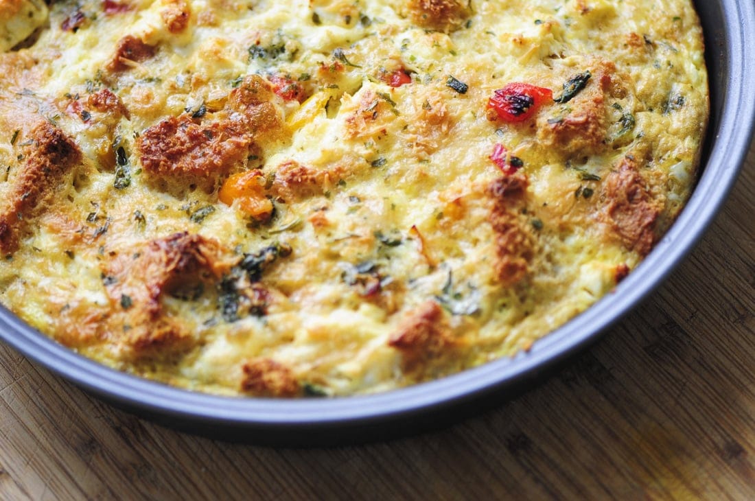 breakfast strata side view