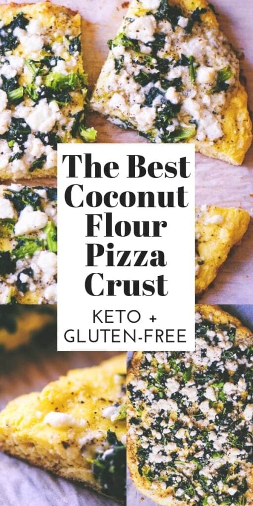 a pinterest pin image for keto pizza crust