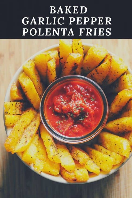 pinterest image for polenta fries