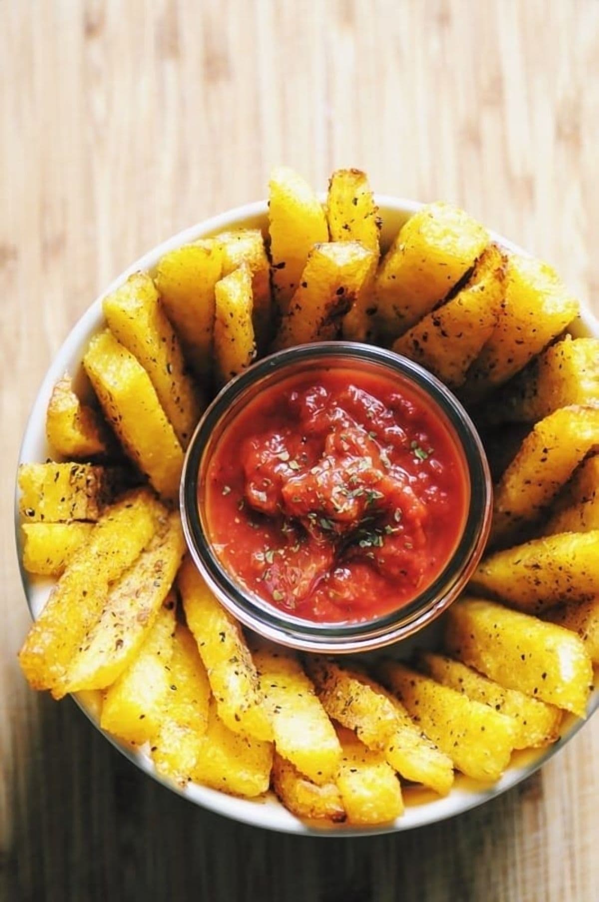 Baked Garlic Pepper Polenta Fries | Moon and Spoon and Yum