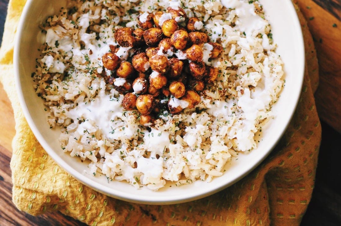 Coconut Ginger Rice with Spicy Turkish Roasted Chickpeas & Garlic ...