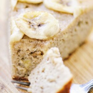 gluten free banana cake recipe featured picture