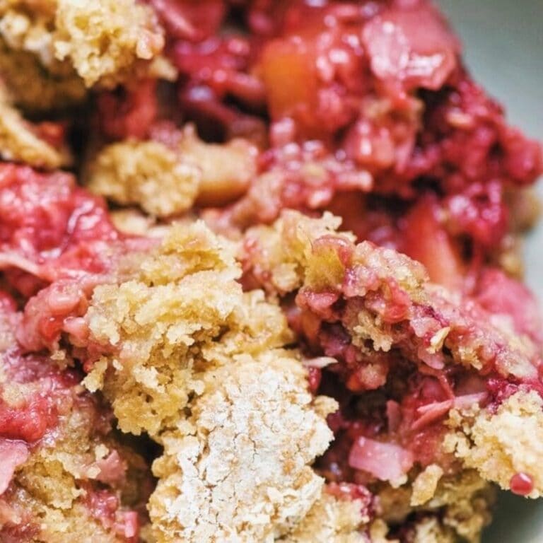 Gluten-Free Coconut Raspberry Apple Cobbler (Vegan)