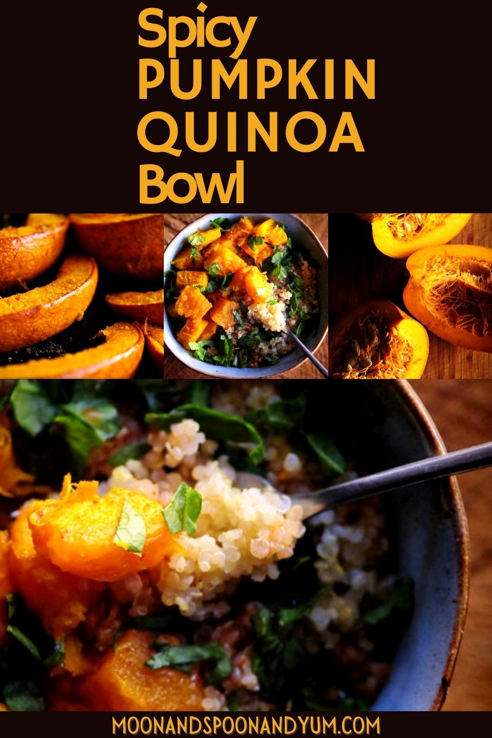 Spicy Pumpkin Quinoa Bowl Recipe - MOON and spoon and yum