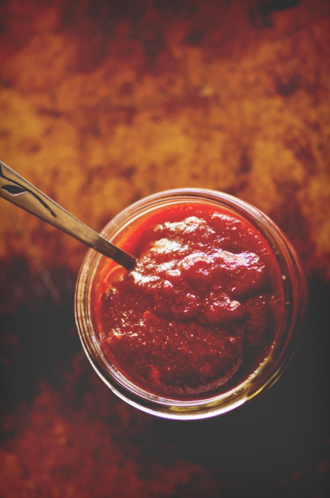  An easy, healthy, and delicious Vegan BBQ Sauce. It is slightly spicy, subtly sweet and oh so TASTY! #veganbbqsauce #veganbarbecuesauce #bbqsauce #barbecuesauce 