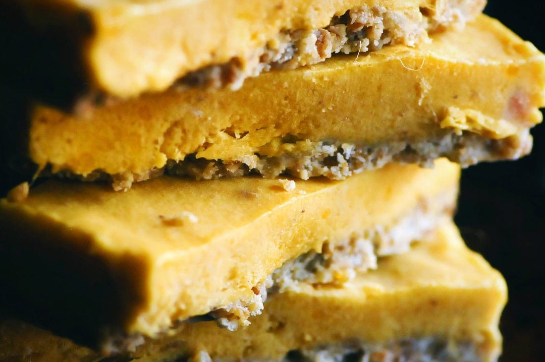 mango ice cream bars stacked