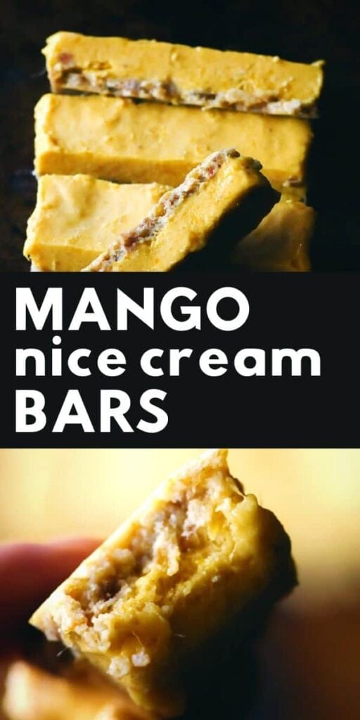 pinterest pin for mango ice cream bars