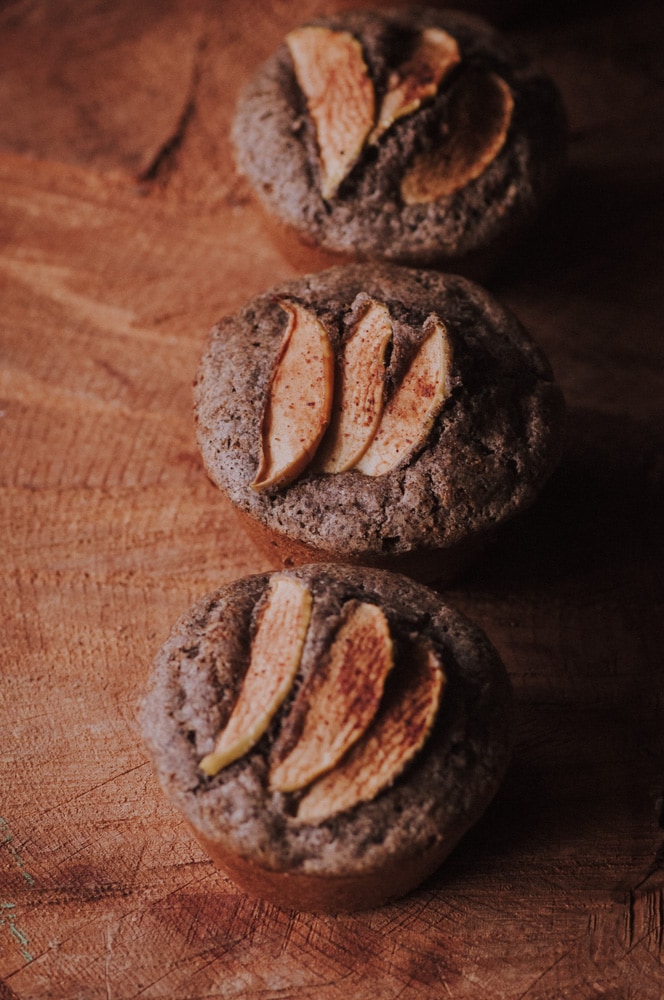  These easy, healthy and delicious Gluten-Free Apple Buckwheat Flour Muffins are full of fiber, protein, the perfect blend of spices and are free from refined sugars making them a great breakfast, snack or dessert! #buckwheatmuffins #glutenfreeapplemuffins #breakfastmuffins #applebuckwheatmuffins #glutenfreemuffins #buckwheatflour #refinedsugarfree 