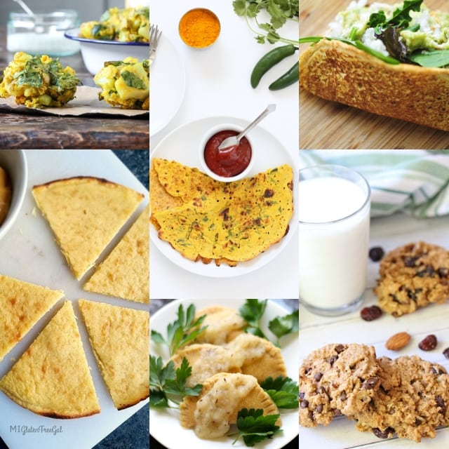  From bread to cookies to pizza to omelettes to falafel to classic Indian fare, we’ve got you covered with the ultimate guide to vegan, vegetarian and gluten-free Chickpea Flour Recipes! Whether you’re in the mood for baking or want a new savory dish to try, the health benefits and ease of cooking with chickpea (a.k.a. garbanzo bean) flour will be certain to win you over! #chickpeaflourrecipes #chickpeaflourrecipesvegan #chickpeaflourpancakes #chickpeaflourbread #chickpeaflouromelette #chickpeaflourcookies 