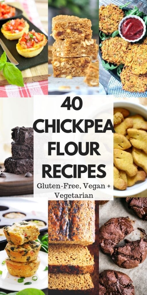 a pinterest pin image for chickpea flour recipes