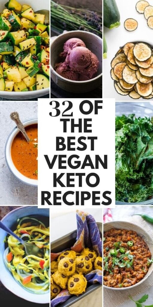 a pinterest pin image for vegan keto recipes