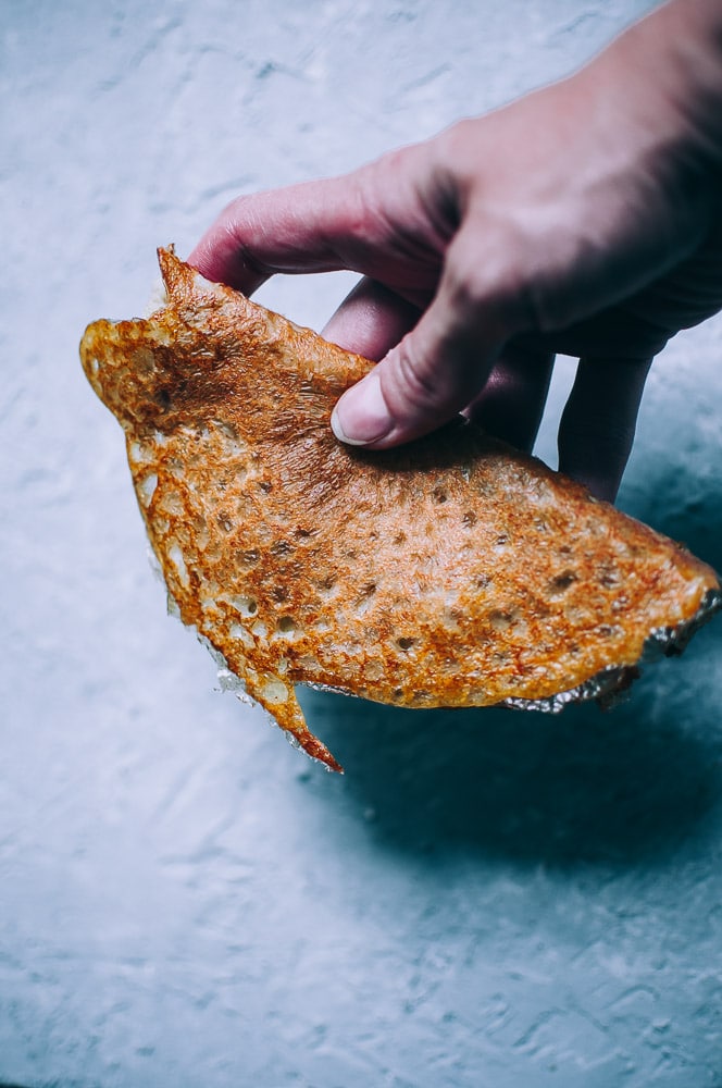  Fermented Buckwheat + Yellow Split Pea (Matar Dal) Dosa Recipe -  A super easy, nutritious and flavorful dosa recipe made with yellow split peas and buckwheat flour for a fun twist! These Indian dosas are fermented for added flavor and gut healing powers. Gluten-free & vegan. #easydosarecipe #dosas #fermenteddosa #yellowsplitpeas #buckwheatflour #buckwheatdosa #indiandosa  