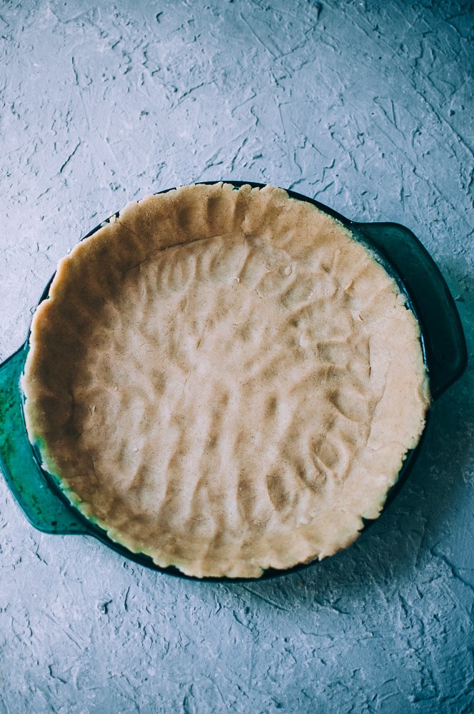  Gluten Free Vegan Pie Crust -  This sorghum flour and tapioca flour pie crust is gluten-free, dairy-free, soy-free, nut-free, refined sugar-free, and vegan. This easy, flaky crust is made with just handful of simple ingredients and makes a great sweet or savory pie, tart, galette, hand pie and more! #glutenfreepiecrust #veganpiecrust #sorghumflour #sorghumflourpiecrust #glutenfreeveganpiecrust  