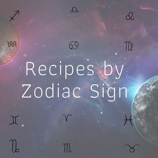  Food Astrology — Recipes for Every Sign of the Zodiac + teas, and ingredients for the elements + planets, the body parts for each zodiac, astrological resources + MORE! #foodastrology #astrology #vedicastrology #recipeastrology #foodzodiac #starsigns #foodplanets 