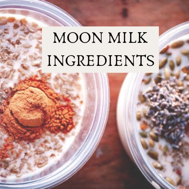   MOON MILK INGREDIENTS: What is Moon Milk? What are the health benefits of consuming Moon Milk? What ingredients are used to make Moon Milk? How to make your own custom Moon Milk + 8 Vegan Moon Milk recipes are to be found in this Ultimate Guide to Moon Milk, with its roots in Ayurveda! #moonmilk #moonmilks #moonmilkrecipe #whatismoonmilk #ayurvedicrecipes  