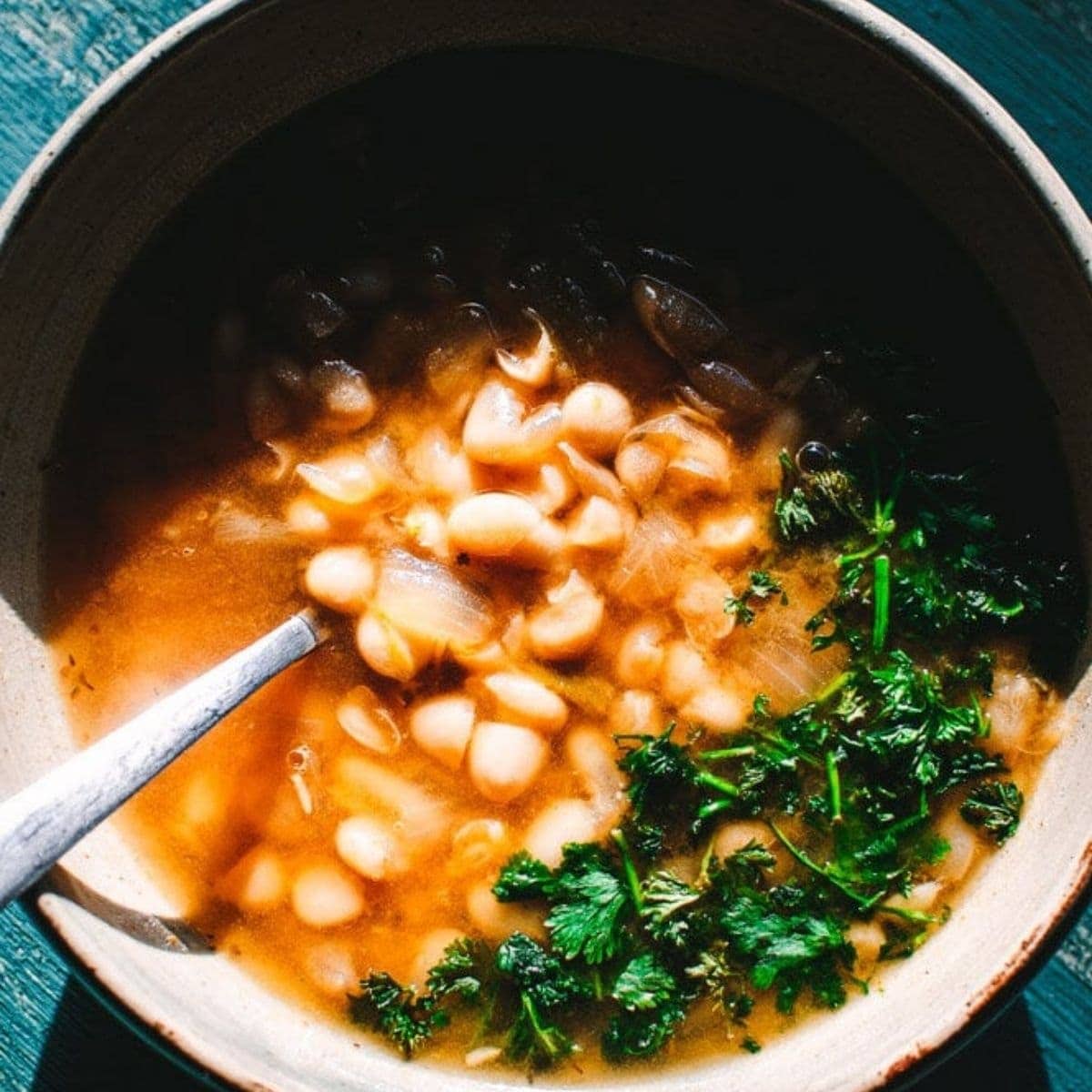 Instant Pot White Bean Soup Recipe - Kitchen Skip