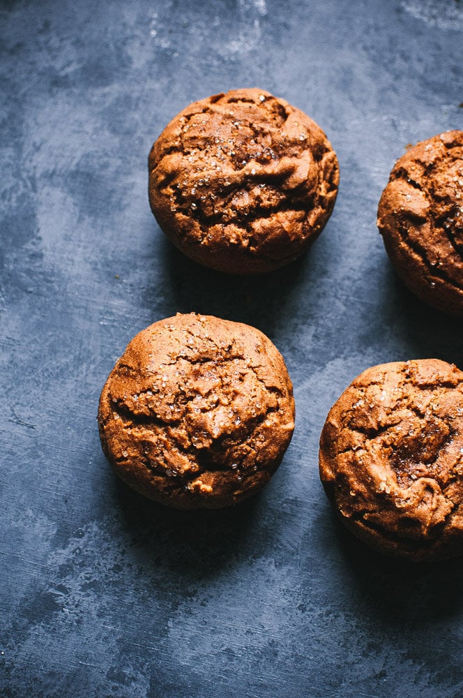 CBD Gingerbread Muffins (Gluten-Free, Vegan) -  Super soft and fluffy Vegan Gluten-Free Gingerbread Muffins packed with flavor and the addition of Weller’s amazing water-soluble CBD powder! Made with a touch of sorghum flour, these deliciously warm spiced muffins are also free of refined sugar and rich in fiber. #gingerbreadmuffins #glutenfreegingerbreadmuffins #cbdrecipes #vegangingerbreadmuffins | Gluten free gingerbread muffins | CBD muffins | Vegan gingerbread muffins | CBD recipes