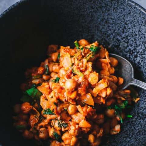 Herbed Orange Harissa Chickpeas