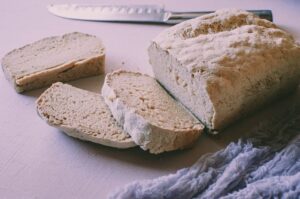 a side shot of gluten free vegan yeast free bread