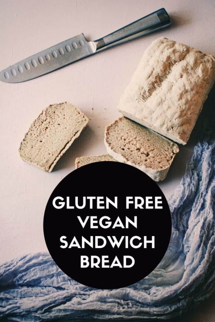 a pinterest pin image for vegan gluten free bread recipe