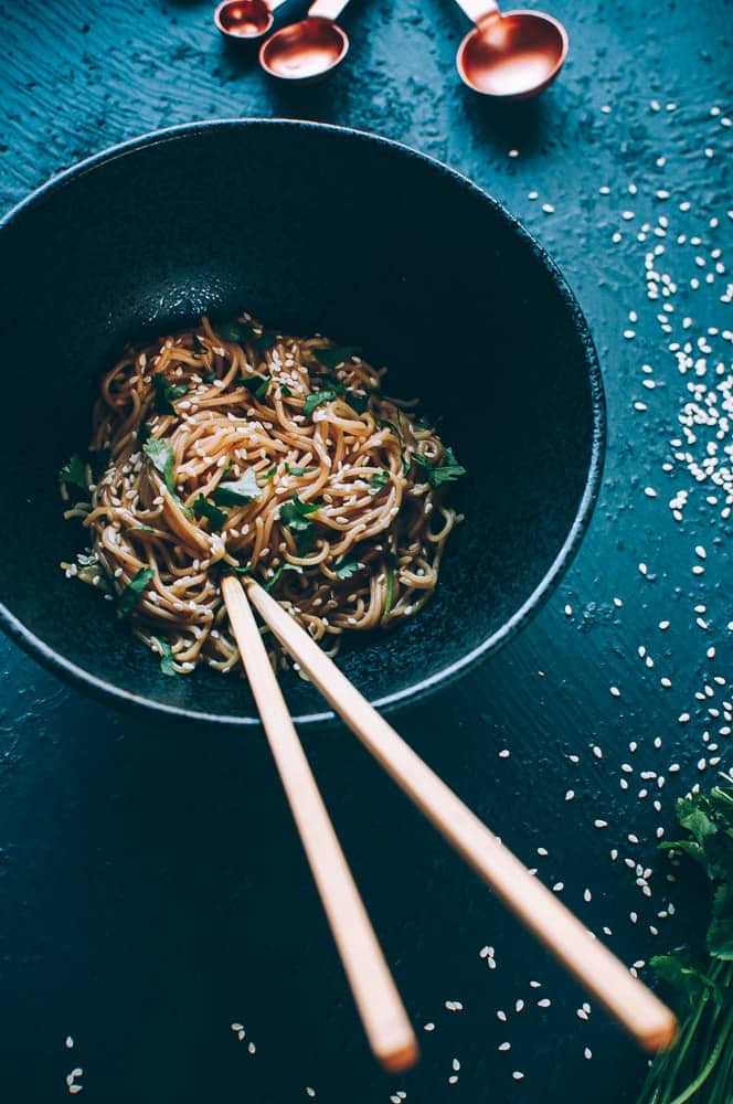 chopsticks black bowl noodles