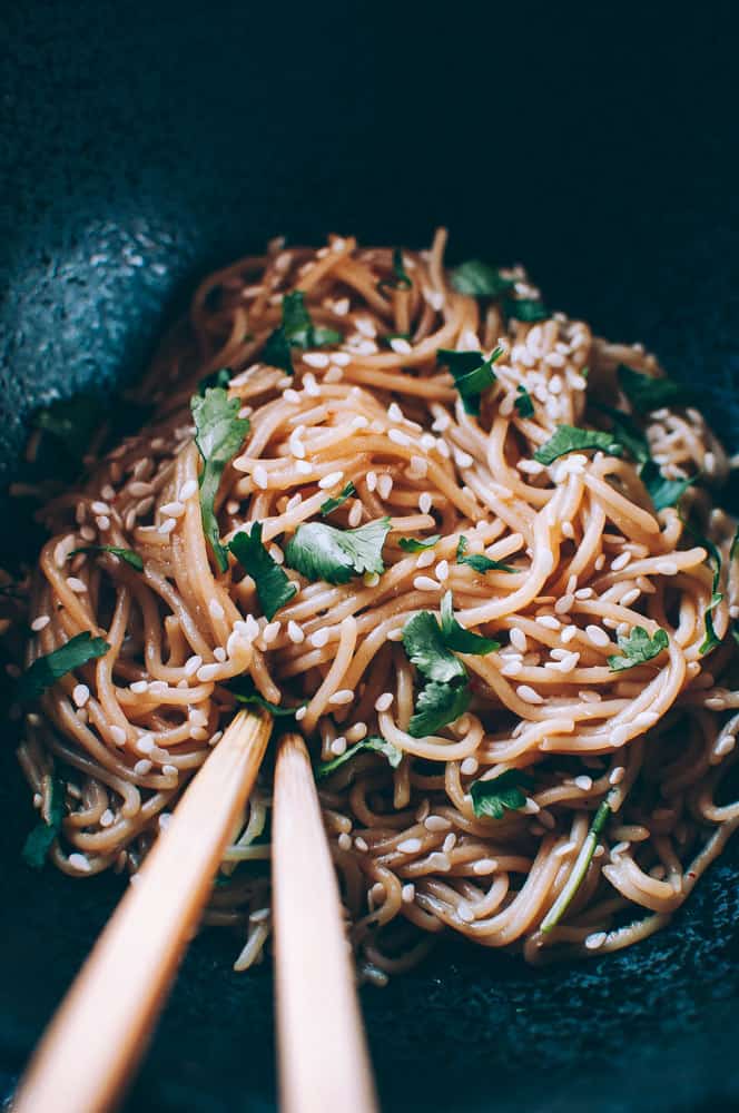 closeup view ramen noodles