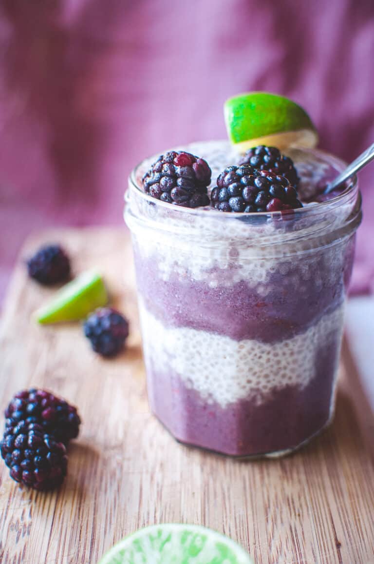 Blackberry Lime Chia Seed Parfait | MOON and spoon and yum