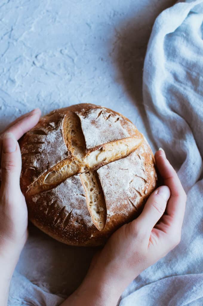 Making gluten free sourdough bread with a clay bread baker — WAXING GIBBOUS  POTTERY