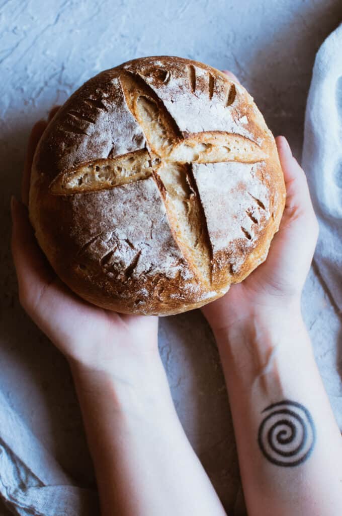 Making gluten free sourdough bread with a clay bread baker — WAXING GIBBOUS  POTTERY