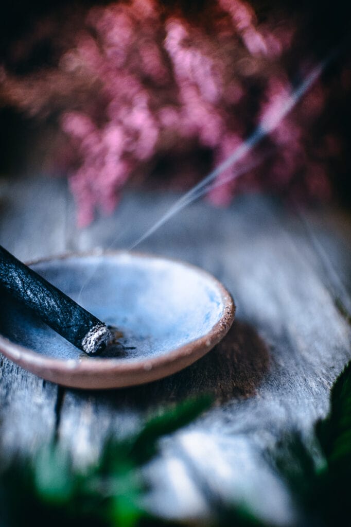 dark and moody incense smoke