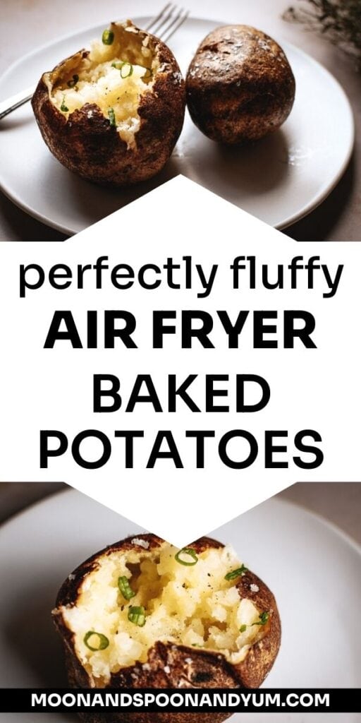 pinterest pin for air fryer potatoes