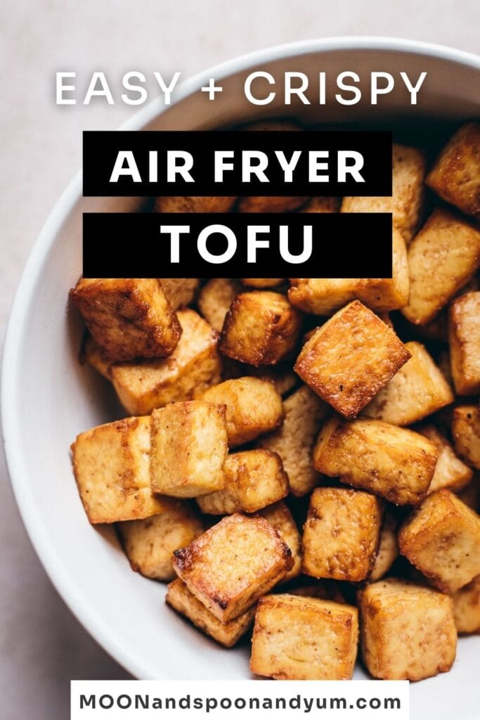pinterest pin for air fryer tofu