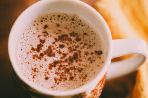 Hot Cacao with Cardamom + Tahini (Vegan)