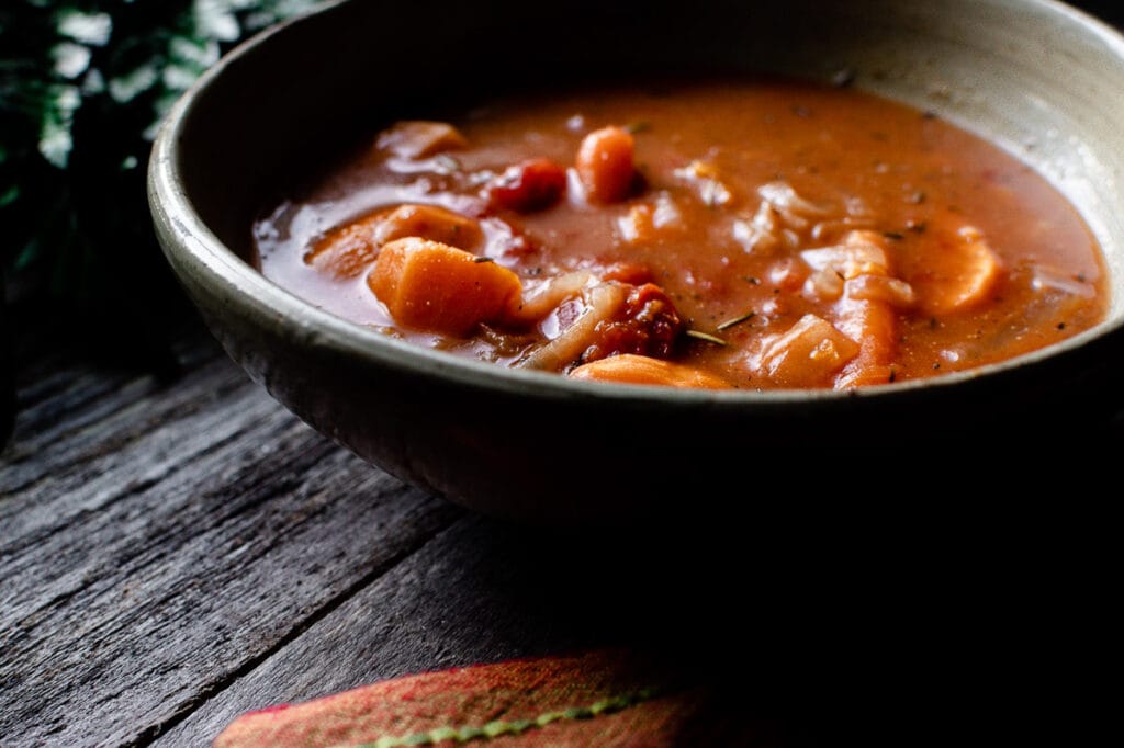 a bowl of silky hot stew