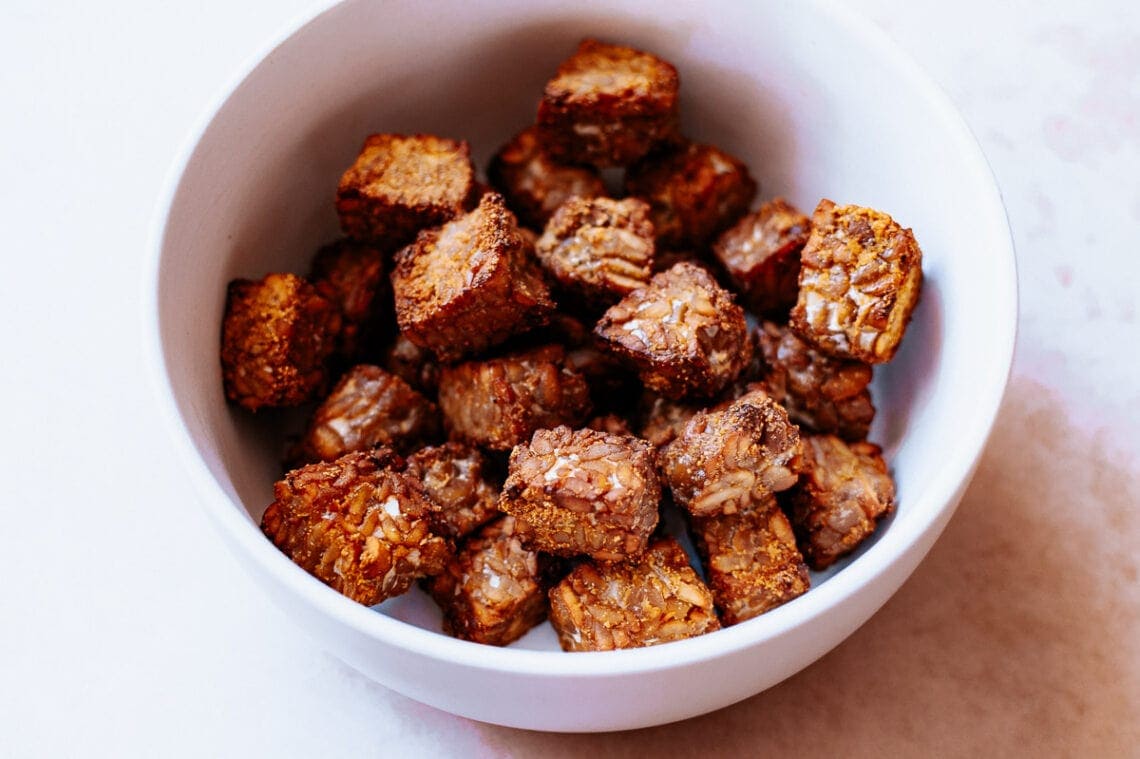 Crispy Air Fryer Tempeh MOON and spoon and yum