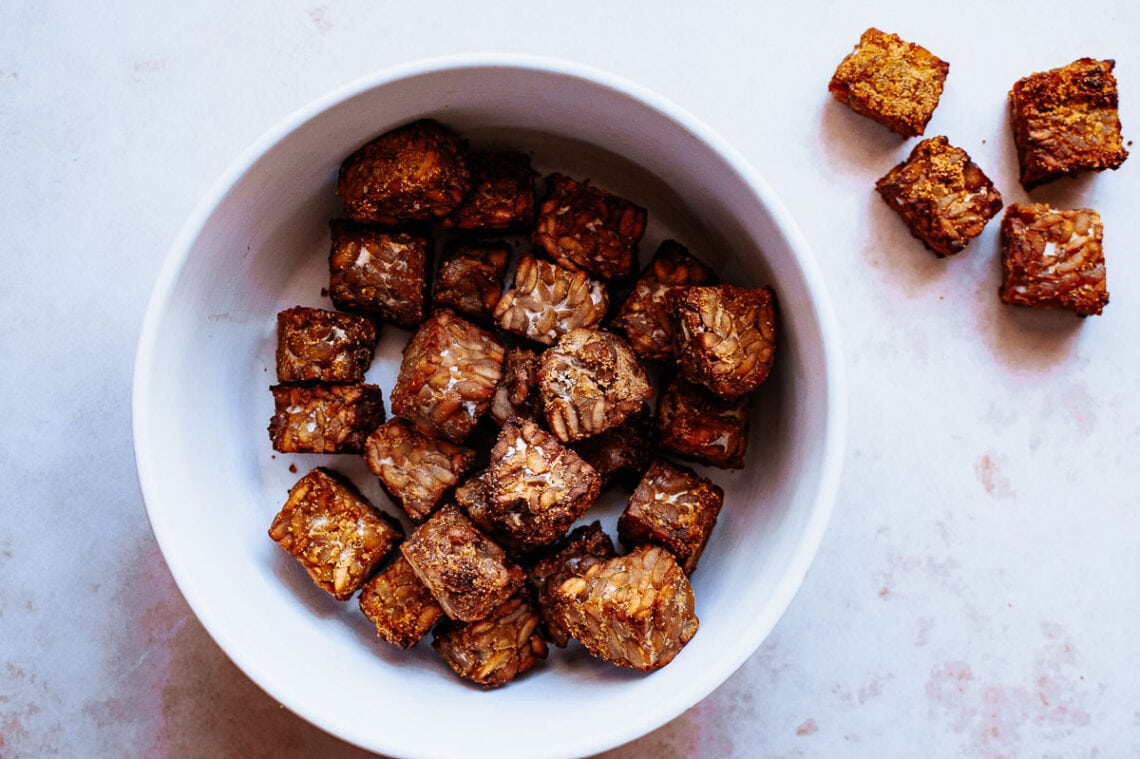 Crispy Air Fryer Tempeh MOON and spoon and yum