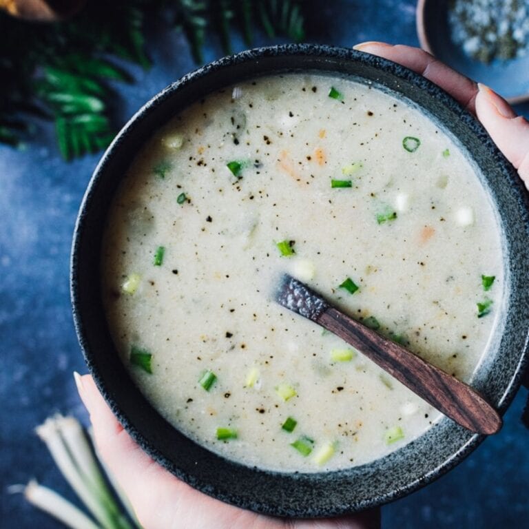The Best Vegan Potato Soup Recipe (Stovetop + Instant Pot)