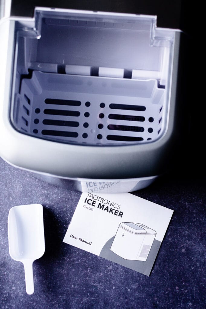 a top view of a countertop ice maker