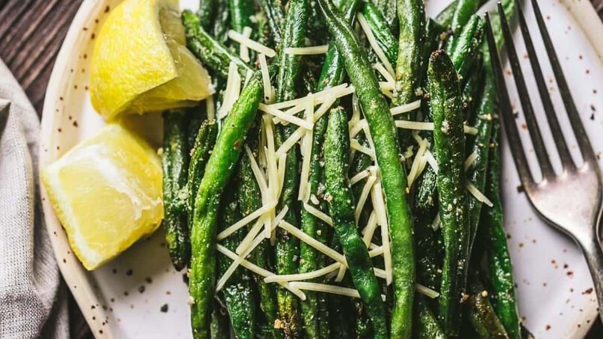 Air Fryer Frozen Green Beans (Two Ways!) – No Sweat Vegan