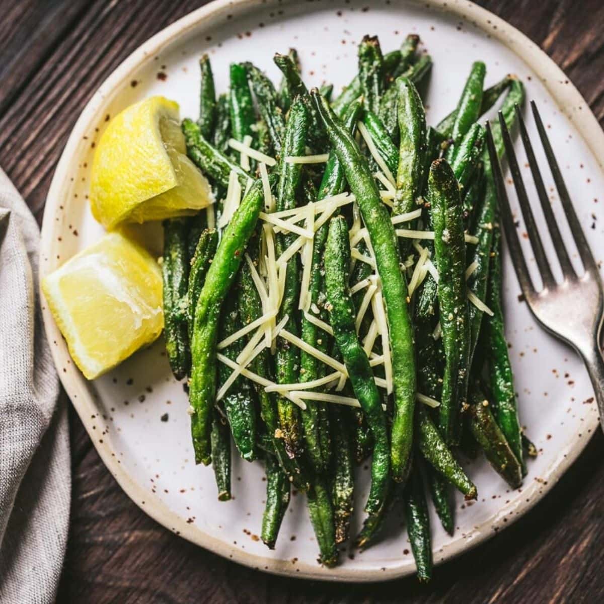Air Fryer Frozen Green Beans - MOON and spoon and yum