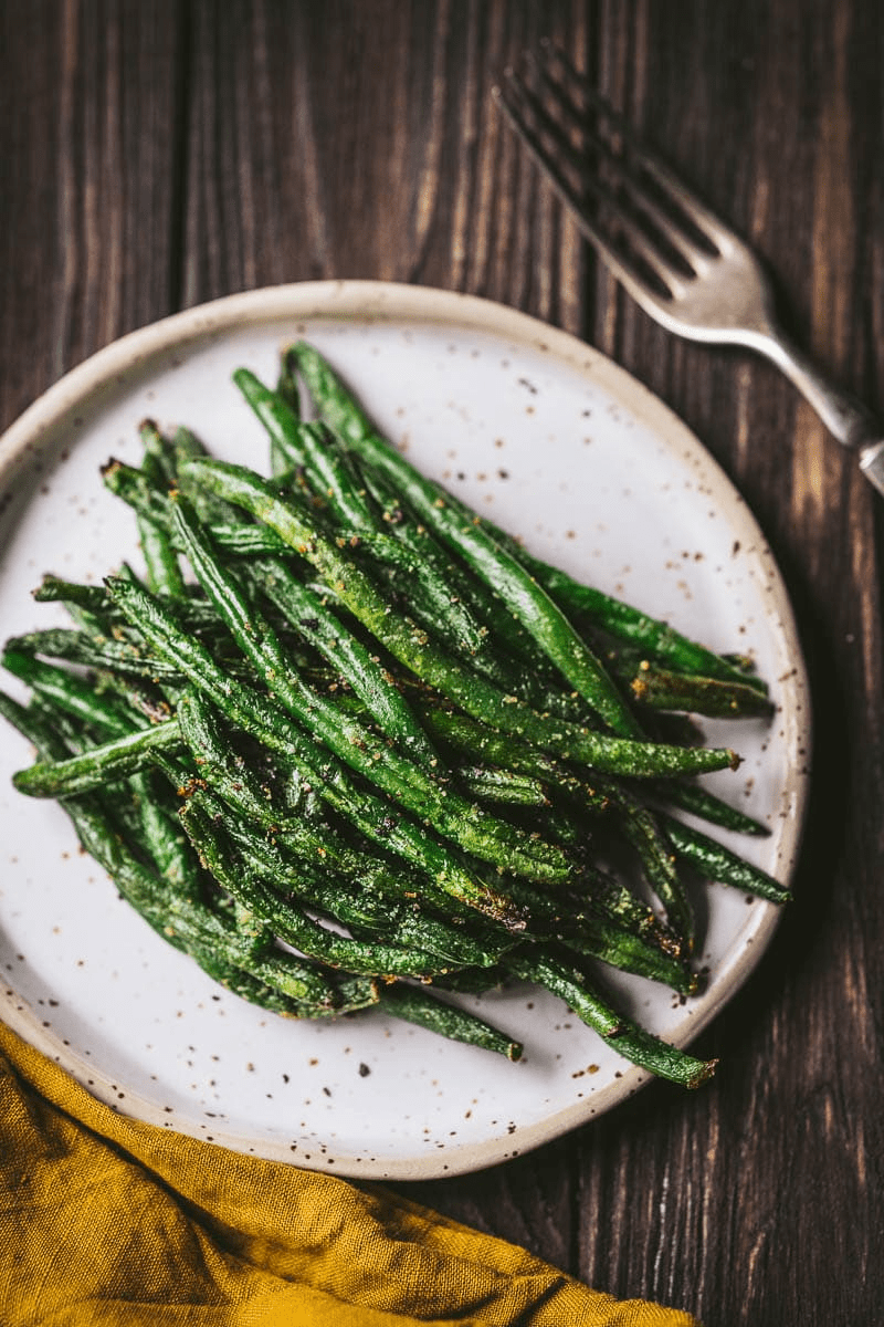 Air Fryer Frozen Green Beans - MOON and spoon and yum