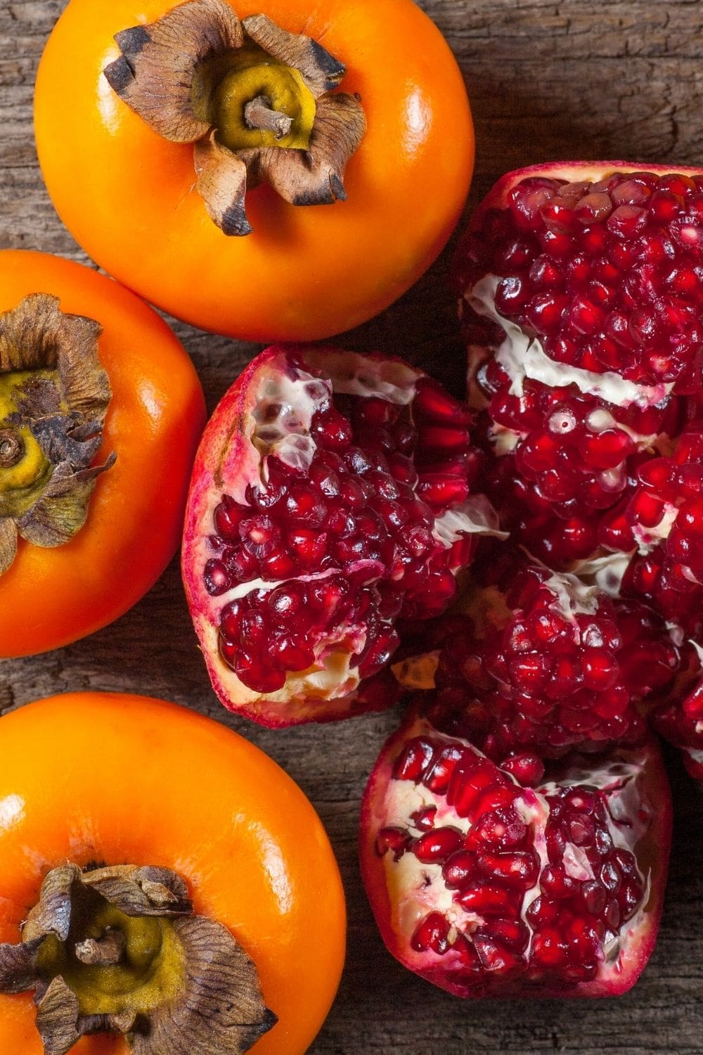 pomegranate and persimmons