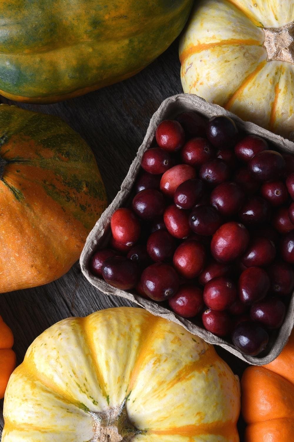 cranberries and winter squash