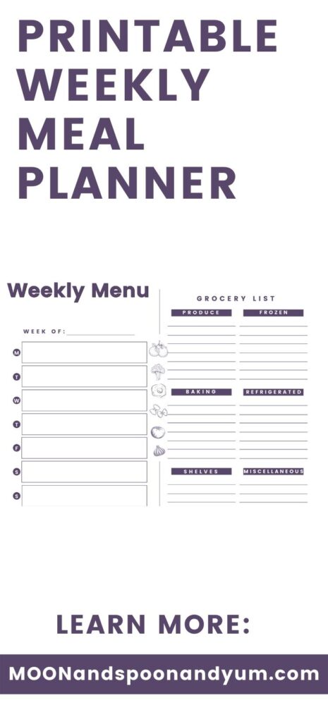 Weekly Meal Planning Printable