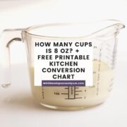 How Many Cups is 8 oz? + FREE Printable Kitchen Conversion Chart