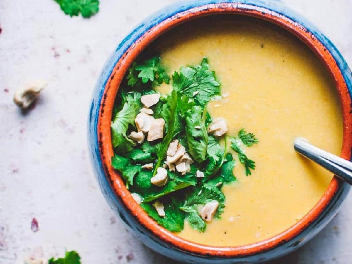 Pea and Carrot Soup - The Forked Spoon