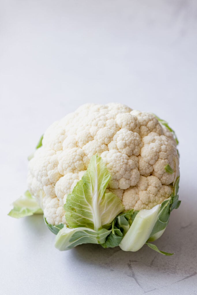 A whole head of cauliflower.