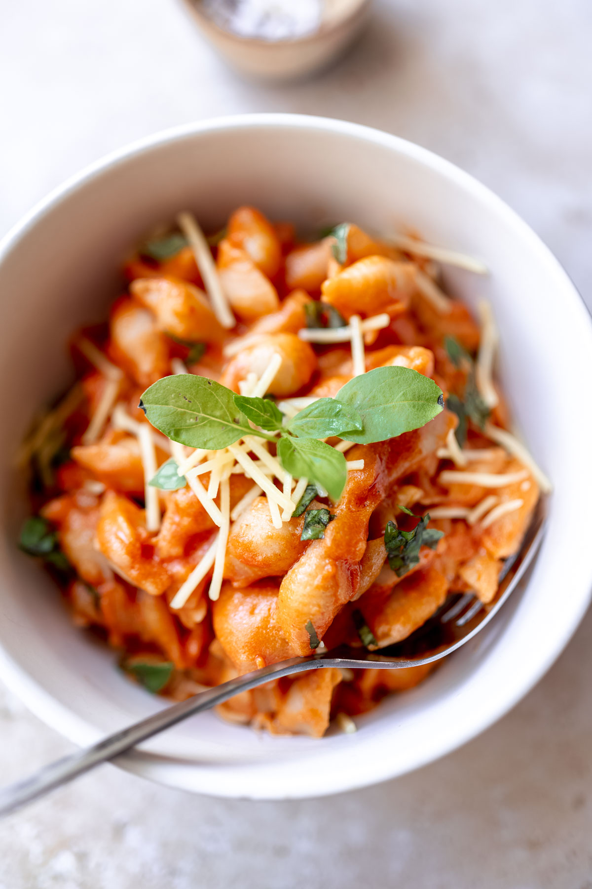 close up shot of spicy pasta recipe