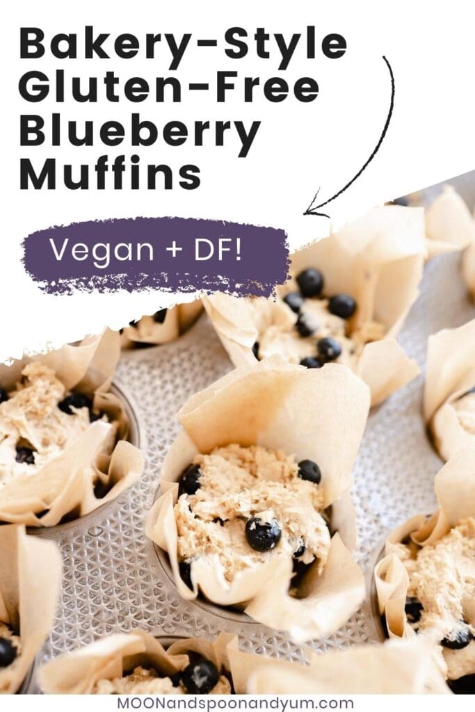 Bakery-Style Gluten-Free Blueberry Muffins (Dairy-Free, Vegan)